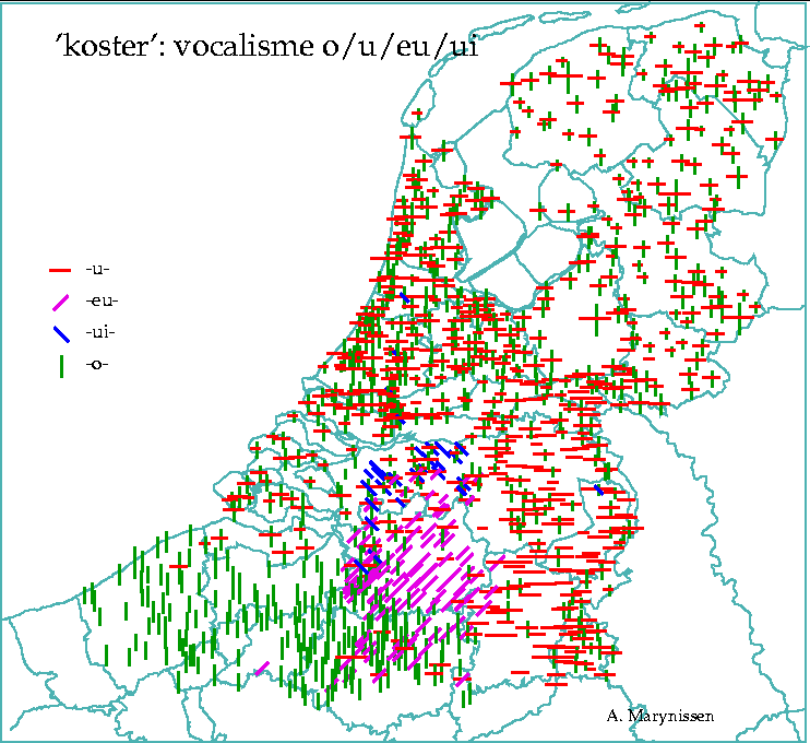 'koster': vocalisme o/u/eu/ui